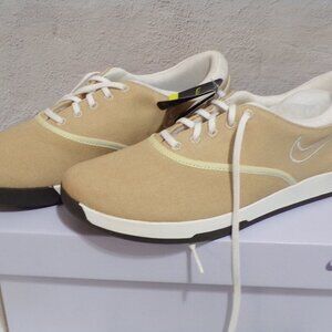 Nike Golf Shoes Women's Size 9.5 Medium Beige & White NIB